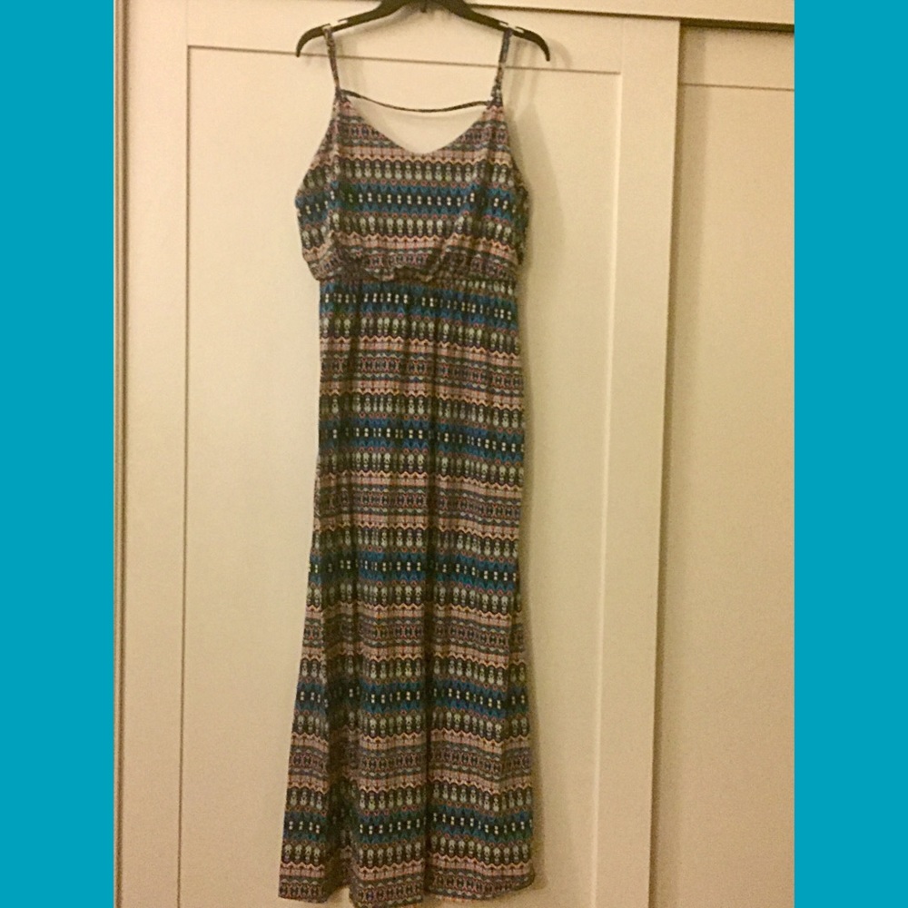 Multicolor Geometric Print Maxi